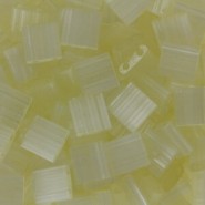 Miyuki tila 5x5mm kralen - Silk pale light yellow TL-2591